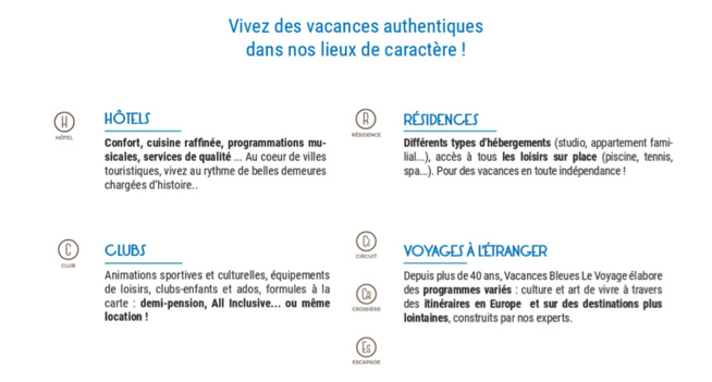 VACANCES BLEUES PRÉSENTE SON CATALOGUE GROUPES 2020