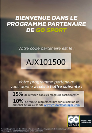 GO SPORT - Programme partenaire GO SPORT - Programme partenaire
