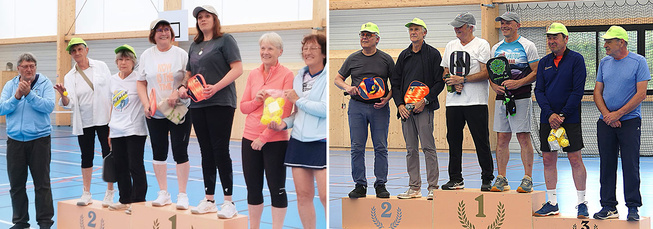 Podiums double dames et double messieurs Podiums double dames et double messieurs