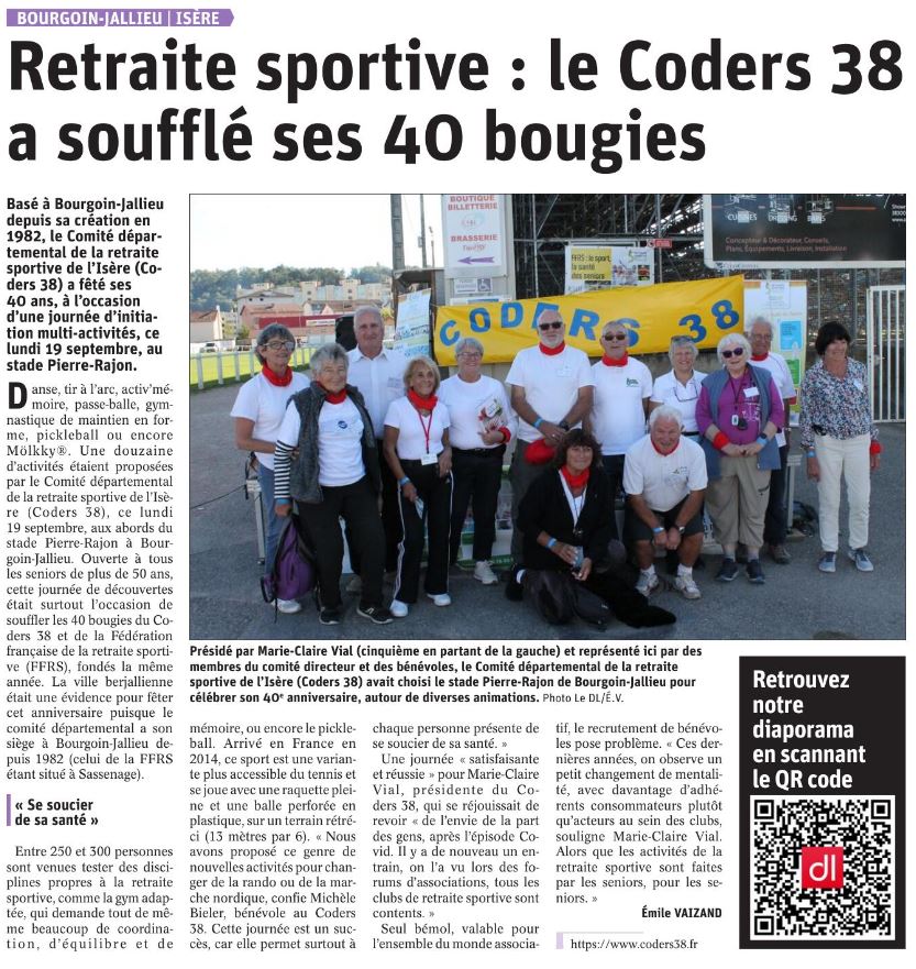 40 ans du Coders de l'Isère et de la FFRS 40 ans du Coders de l'Isère et de la FFRS